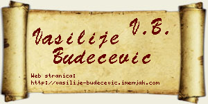 Vasilije Budečević vizit kartica